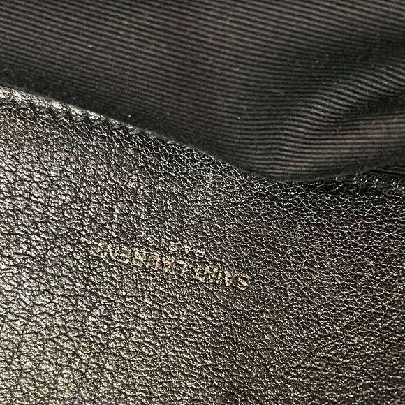 SAINT LAURENT YSL College Black Matelassé Chevron Monogram Shoulder Bag - Picture 10 of 16